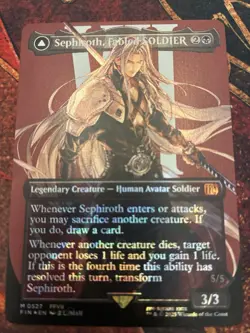 MTG Final Fantasy Sephiroth, Fabled SOLDIER 0527 Borderless Surge Foil Mint - Image 2