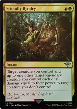 0204 FRIENDLY RIVALRY UNCOMMON THE LORD OF THE RINGS MTG CARD - Image 1
