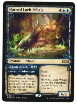 Horned Loch-Whale (Showcase) 278 Wilds of Eldraine NM MTG - Image 1