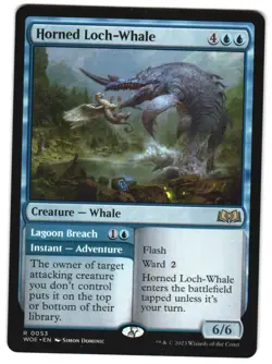 Horned Loch-Whale 53 Wilds of Eldraine NM MTG - Image 1