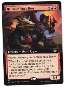 Hellspur Posse Boss (Extended Art) 333 Outlaws of Thunder Junction NM MTG - Image 1