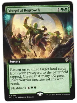 Vengeful Regrowth (Extended Art) 71 Commander Outlaws of Thunder Junction NM MTG - Image 1