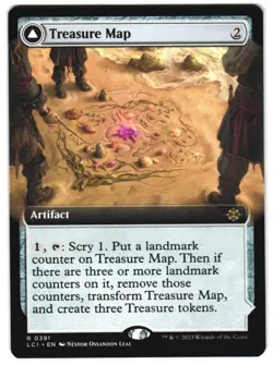 Treasure Map (Extended Art) 391 The Lost Caverns of Ixalan NM MTG - Image 1