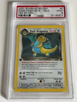 Pokemon Dark Dragonite 5/82 Team Rocket 1st Edition Holo Mint PSA 9 - Image 1