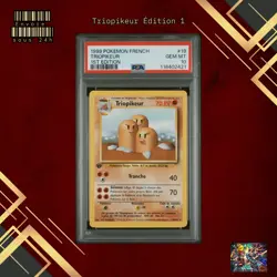 🇫🇷 TRIOPIKEUR EDITION 1 PSA 10 - SET DE BASE WIZARDS 19/102 Carte Pokemon 🇫🇷 - Image 1