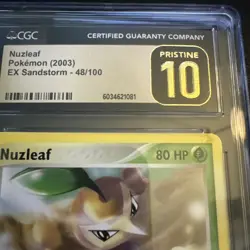 Nuzleaf CGC 10 Pristine 2003 Pokemon Ex Sandstorn 48/100 - Image 3