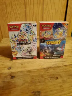 2 Pokemon Bundle Boosters 1 Prismatic Evolutions 1 Surging Sparks New 12 Packs - Image 5