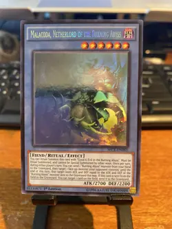 Yugioh! Malacoda, Netherlord of the Burning Abyss - SECE-EN085 - Ghost Rare - Image 1