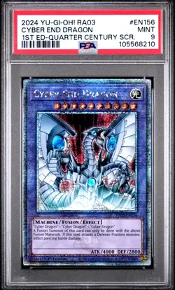 PSA 9 CYBER END DRAGON RA03-EN156 QUARTER CENTURY RARE YUGIOH - Image 1