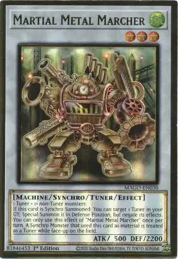Yugioh! Martial Metal Marcher - MAGO-EN030 - Premium Gold Rare - 1st Edition Nea - Image 1