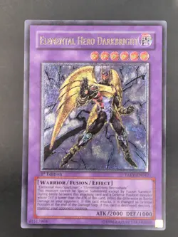 YUGIOH ELEMENTAL HERO DARKBRIGHT ULTIMATE RARE 1ST EDITION EXCELLENT TAEV-EN042 - Image 1