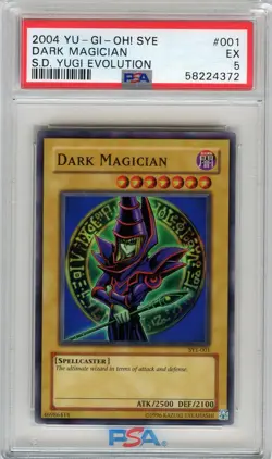 2004 Yu-Gi-Oh! Dark Magician - Super Rare - SYE-001 - PSA 5 - Image 1
