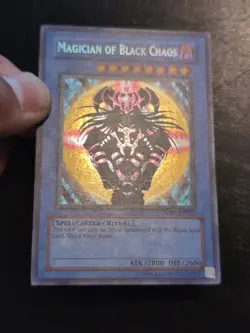 Yu-Gi-Oh SECRET RARE MAGICIAN OF BLACK CHAOS + BLACK ILLUSION RITUAL PP01 LP - Image 3