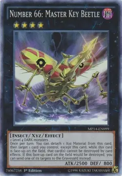 Yugioh! LP Number 66: Master Key Beetle - MP14-EN099 - Super Rare - 1st Edition - Image 1