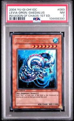 Yu-Gi-Oh! PSA 7 Levia Dragon - Daedilus IOC-083 1st Edition, Ultra Rare. - Image 2