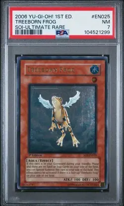 Treeborn Frog [Ultimate Rare 1st Edition] SOI-EN025 YuGiOh - PSA 7 - Image 2