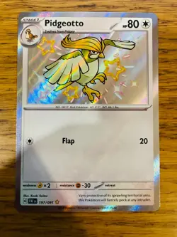 NEAR MINT! Pidgeotto (197/091) Paldean Fates Baby Shiny Rare Pokemon Card! - Image 1