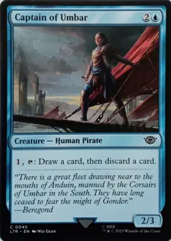 0045 CAPTAIN OF UMBAR COMMON THE LORD OF THE RINGS MTG CARD - Image 1