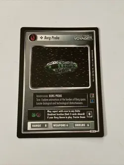 Star Trek CCG Ships Borg Probe Black Boarder Voyager Card - Image 1