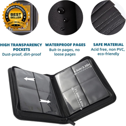 Toploader Binder 4 Pocket Top Loader Binder Holds 128 Cards Trading Card Binder - Image 5