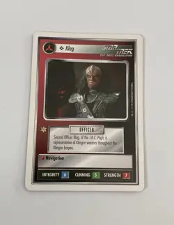 Star Trek CCG Personnel Klingon Klag Common Card - Image 1