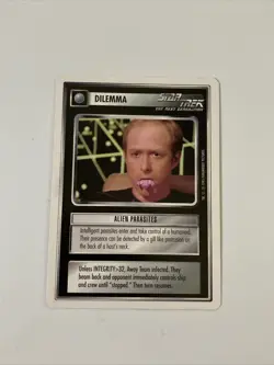 Star Trek CCG Dilemma Alien Parasites Uncommon Card - Image 1