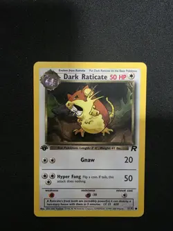 DARK RATICATE - 51/82 - 1ST EDITION - TEAM ROCKET - POKEMON CARD - Image 1
