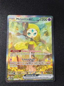 Meloetta EX 167/086 SIR Black Bolt Scarlett & Violet Pokemon Card - Near Mint - Image 1