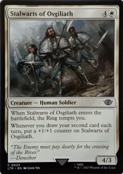 0033 STALWARTS OF OSGILIATH COMMON THE LORD OF THE RINGS MTG CARD - Image 1