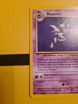Pokemon TCG Haunter 21/62 Fossil Rare Non-Holo Card Rare WOTC 1999 - Image 3