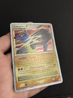 Pokemon TCG Lucario LV.X Holofoil Card Mysterious Treasures 122/123 - Image 3