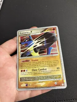 Pokemon TCG Lucario LV.X Holofoil Card Mysterious Treasures 122/123 - Image 4