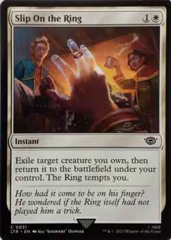0031 SLIP ON THE RING COMMON THE LORD OF THE RINGS MTG CARD - Image 1
