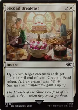 0029 SECOND BREAKFAST COMMON THE LORD OF THE RINGS MTG CARD - Image 1