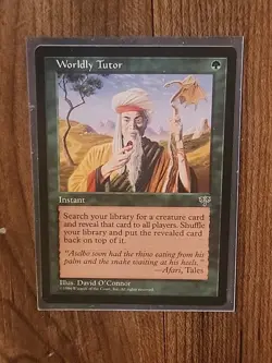 MTG Worldly Tutor Mirage Regular Near Mint Unplayed - Image 1