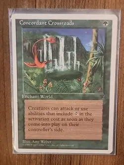 MTG Chronicles Concordant Crossroads Enchant Worlds Near Mint Unplayed - Image 1