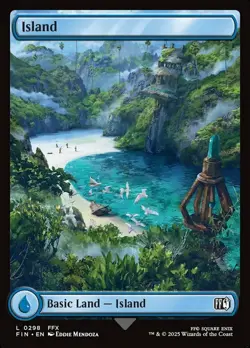 1x (298) Island - FULL ART MTG Final Fantasy NM Magic Regular - Image 1