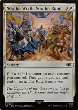 0024 NOW FOR WRATH, NOW FOR RUIN! COMMON THE LORD OF THE RINGS MTG CARD - Image 1