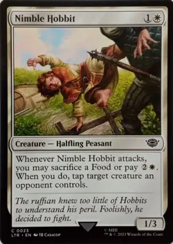 0023 NIMBLE HOBBIT COMMON THE LORD OF THE RINGS MTG CARD - Image 1