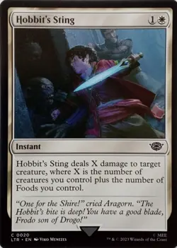 0020 HOBBIT'S STING COMMON THE LORD OF THE RINGS MTG CARD - Image 1