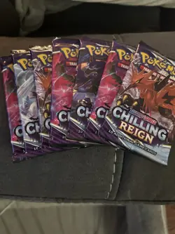 Pokemon Sword & Shield Chilling Reign Booster Pack lot of 7 packs 820650808470 - Image 1