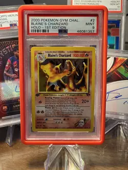 Pokemon Blaine's Charizard Gym Challenge 1st Ed Holo #2 PSA 9 (BGS 9.5U!!!) - Image 1