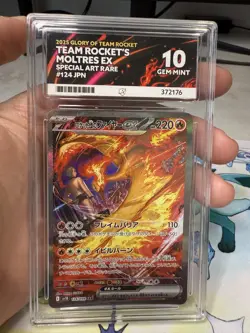 Team Rocket's Moltres ex 124/098 Glory of Team Rocket Pokemon GEM MINT ACE 10 - Image 1