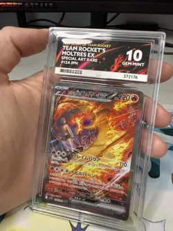 Team Rocket's Moltres ex 124/098 Glory of Team Rocket Pokemon GEM MINT ACE 10 - Image 3