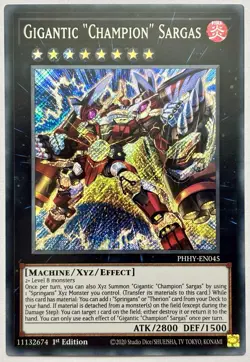PHHY-EN045 Gigantic "Champion" Sargas - Secret 1st Edition Near Mint YuGiOh Card - Image 1