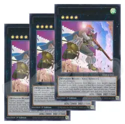 Yugioh Castel the Skyblaster Musketeer x 3 1st Edition Ultra Rare LP - Free Holo - Image 1