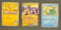 Pokemon Illustration Contest 2024 Promo Cards Feraligatr, Pikachu, Toxtricity - Image 1