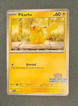 Pokemon Illustration Contest 2024 Promo Cards Feraligatr, Pikachu, Toxtricity - Image 2