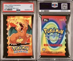 1999 Topps Pokemon Card Charizard #6 Evolution Die Cut PSA 7 - Image 3