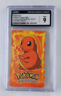 Pokemon the First Movie Topps Card Charmander First Print Die Cut 4 of 12 CGC 9 - Image 1